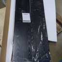 Floating Shelves for Wall with Invisible Brackets, Wall Mounted Engineered Wood Shelves with Wood Grain for Living Room, Bedroom, Bathroom, Kitchen Decor and Storage, Oak, 71"L Set of 2, Black