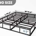 King-Box-Spring, 9 inch Metal King Size Box Spring Only, Heavy Duty Box Spring King with Fabric Cover, Easy Assembly, Non Slip, Noise Free
