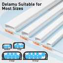 Delamu TV Cord Hider, Cord Covers for 2-3 Wires on Wall, Paintable Cable Hider Wire Covers for Cords, Easier Setup Wire Hiders for TV on Wall, Cable Cover Management to Hide Wires, W0.94H0.47in, White