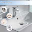 Bathroom Sink Stopper for 1.06-1.50, 2 Pack Pop Up Sink Drain Stopper with Hair Strainer Universal Bathroom Sink Drain Plug, Magnetic Split Design, Easy to Clean (Silver)