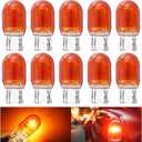 Meonum 10 Pcs 7443 Brake Light Bulb 7444NA LED Bulb 7443 7444 LED Bulbs Amber T20 W21/5W 12V Automotive Brake Tail Turn Signal Light Bulbs Replacement