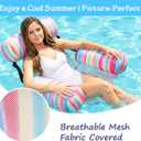 Inflatable Pool Float Chair - 2 Pack Pool Floats Adult Heavy Duty, Water Floating Lounge Chairs, Blow up Floaties Adults for Summer Fun Party Lake Beach