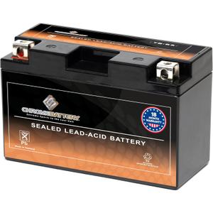 CB CHROMEBATTERY YT7B-BS 12V 110 CCA AGM  Maintenance-Free Battery for ATV, Motorcycle, Scooter, Jet Ski  7 Ah T3 Nut & Bolt  Fits Yamaha Raptor 250, Honda CRF150, Polaris Outlaw & More