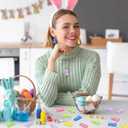 Gerrii 60 Pcs Easter Bunny Charms Pendants Bunny Resin Enamel Jewelry Pendants He Is Risen Rabbit Charms for Easter Spring Jewelry Making Earring Necklace Bracelet Making DIY Crafts Accessories