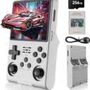 R40S Pro Handheld Game Console,30000 HD Games Mini Retro Gaming Console,3.5-Inch IPS Screen,Built in 45 Emulators,256GB SD Card,3800mAh Battery (White)