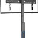 Rolling TV Stand with Power Outlet, Mobile TV Stand for 32-75 Inch TVs up to 110 lbs, 30 Swivel TV Floor Stand, 18 Adjustable Heights, TV Cart on Wheels for Bedroom, Office, Outdoor, Black