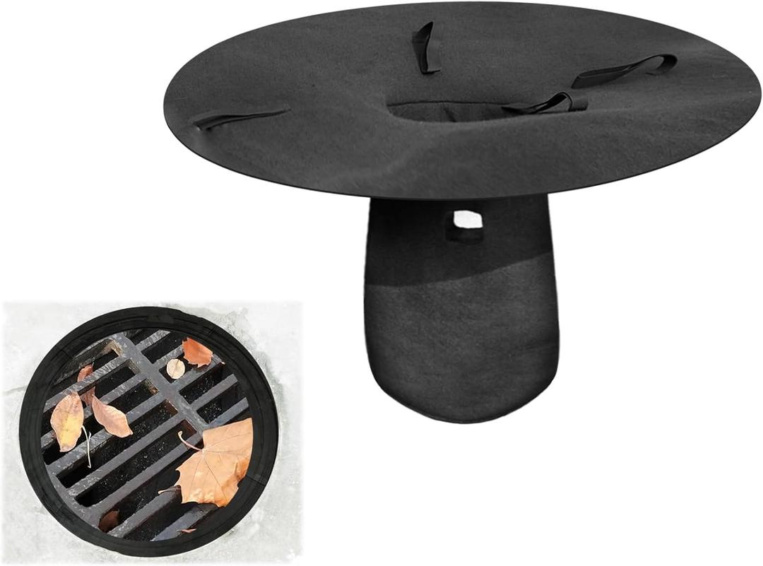 35.5" Storm Sentinel Catch Basin Insert, Stormnest Catch Basin Insert with 4 Lifting Loops, Round, Bag Style, Geotextile Fabric, Filter Sediment (Without Steel Ring)