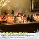 LikeLion Six Socket Light Set with 8 Bulbs, Compatible with Dept 56 Village Collection Accessories, 108 Inch Cord, 120V 6W Bulbs, White