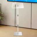 Podium Stand, Lecterns & Podiums, Acrylic Podium, Portable Podium Stand, Adjustable Angles with Metal Base, Podium for Classroom, Church, Weddings, Speech, 16" L x 12" W x 46" H, Clear