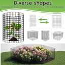 30Pcs 12"x 16" Large Wire Plant Protectors from Animals, 10 Packs Metal Plant Cages Mesh Chicken Wire Cloche with Nylon Ties and Ground Stakes, Garden Cloches for Plants, Poultry, VegetablesBlack