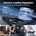 CASEKOO Ultra-Magnetic Stand for iPhone 16 Pro Max Case [Military Drop Protection] [Compatible with MagSafe] Shockproof Translucent Matte Slim Ring Holder Case for iPhone 16 ProMax 6.9 inch, Black