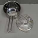 AuFranc 2 Quart Tri-ply Stainless Steel Saucepan with Glass Lid, Induction Sauce Pan Compatible with All Cooktops, Non-Toxic Sauce Pot with Stay Cool Handle, Oven & Dishwasher Safe (Silver)