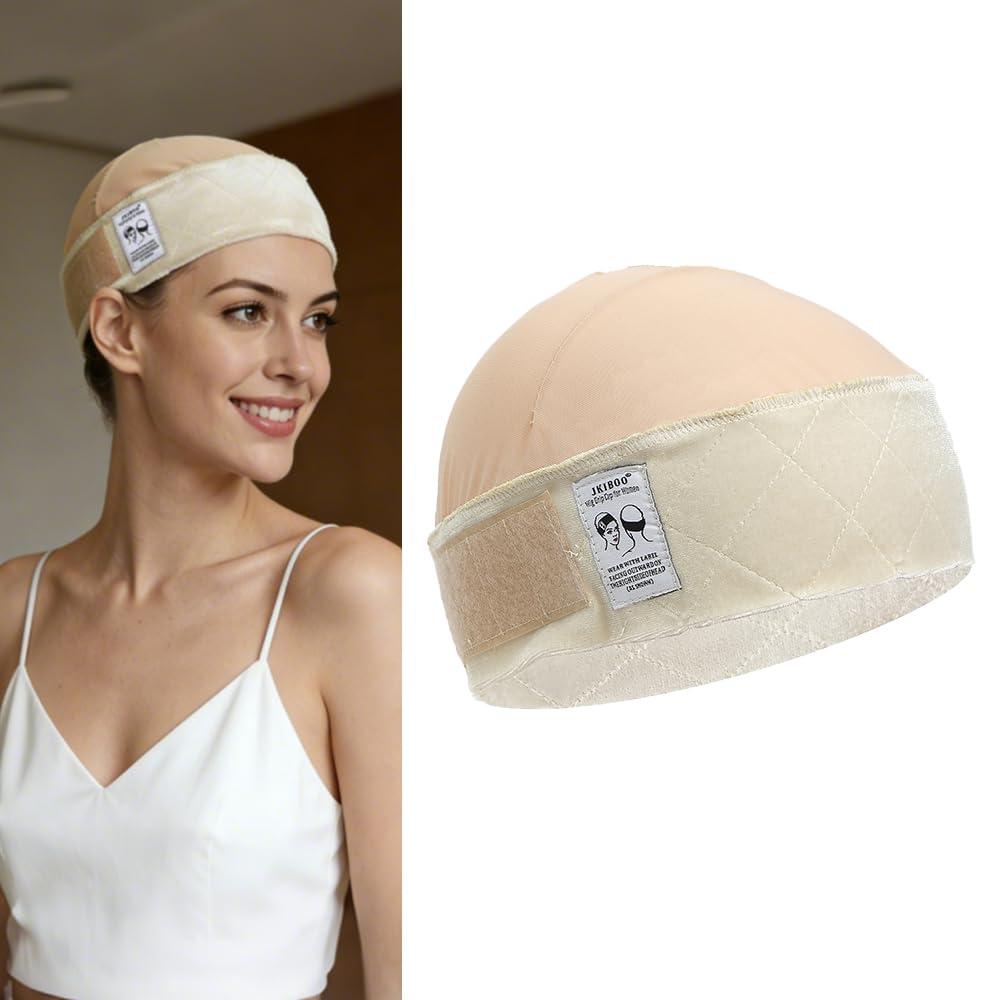 Wide Wig Grip Cap for Women Non Slip,Wig Caps with Velvet Wig Grip Band Adjustable Hair Cap for Glueless Wigs