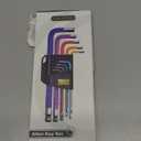 AMTOVL Hex Key Set, 9PCS Metric Allen Key Set, 1.5-10MM, Anti-Slip Long Ball End Hex Wrench Set, Color Coding Hex Key Set for Disassembling Mechanical Equipment, Vehicle, and Bicycle Repairs