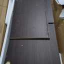 DWVO Farmhouse TV Stands for Living Room, Entertainment Center with Storage, TV Stand for 65 Inch TV with Double Barn Doors & Storage Cabinets, Rustic TV Cabinet Media Console, Espresso & Grey White