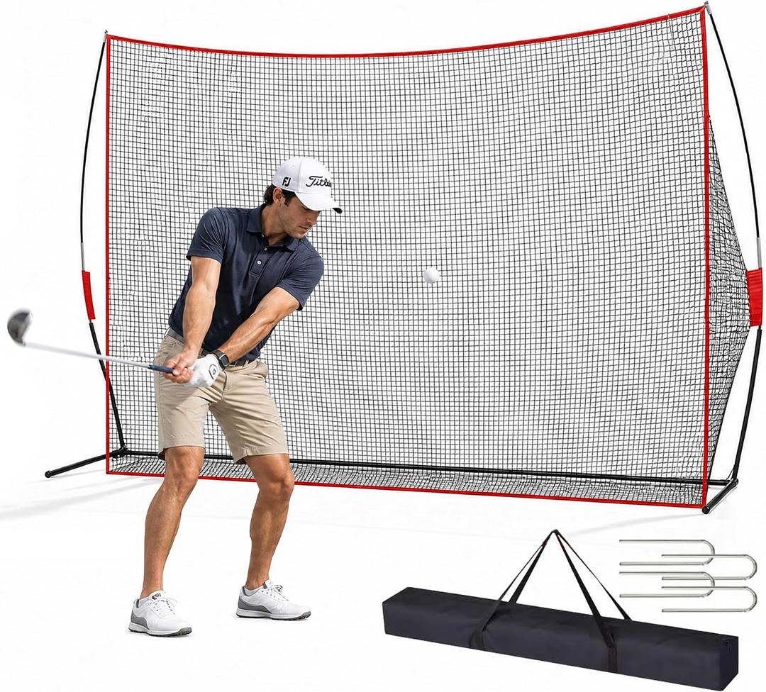 Elevon Golf Practice Hitting Net 10x7ft, Heavy Duty Training Net for Backyard Driving Range & Indoor Swing Practice, Home Golf Equipment for Training