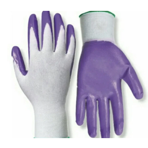 Nitrile Palm Gardening Gloves, M Size, 10 Pack