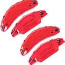 Caliper Covers for Tesla model 3 18" (235/45) 19" (235/40), 18in 19in Wheel Hub Front and Rear Brake Caliper Covers Compatible with Tesla Model 3 2016-2023 (Red)