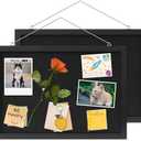 DAHAPYBOO Cork Board with Linen Black 2Pack,Bulletin Board 15"x11", Corkboards for Office Home School Message Board or Vision Board Decoration.