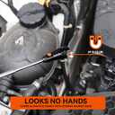 Gifts for Dad, Magnetic Pickup Tool with LED, Telescoping Magnet Flashlight, Cool Gadgets Stocking Stuffers for Teen Boys, Christmas Gifts for Men, Husband, Handyman, Boyfriend, Him, Dad, Black