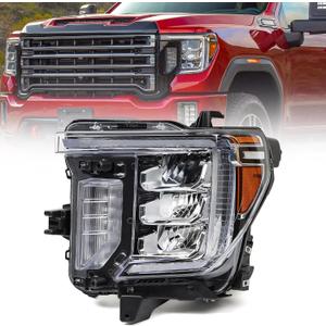 Full LED Headlight Assembly Compatible with GMC Sierra 2500HD 3500HD 2020 2021 2022 2023 Head Light (Only for Full LED Model) Left Driver Side 86788463