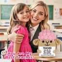 2 x Funny Crochet Sheep Teacher Appreciation Gifts,Ewe Are Best Teacher Gifts for Women Men,Thank You Christmas Birthday Gift for Male Famale Teachers from Students,Cute Handmade Sheep Office Desk Decor