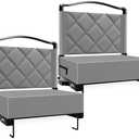 Kaganoon Stadium Seats with Back Support Cushion, Folding Stadium Seats for Bleachers Hold up 400lbs, Wide Bleacher Seat with Shoulder Strap & Handle Perfect for Sports Events (Gray, 2pcs)