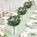 10 Sets Mason Jars for Centerpieces for Table, Eucalyptus Centerpieces for Tables Centerpiece Baby Breaths Table Decorations Wedding Engagement Dining Party Kitchen Living Baby Bridal Shower, Eucalyptus