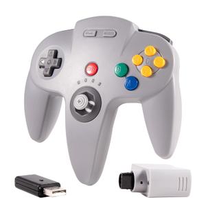 KIWITATA Wireless N64 Controller for Switch System, 2.4GHZ N64 Remote Joystick Wireless Gamepad Controller Compatible with N64 Original Console, Raspberry Pi, IOS, PC Windows 7,8,10,11 Gray