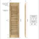 18"W x 39"H Americraft Two Equal Louver Exterior Real Wood Shutters (Per Pair), White