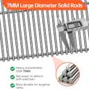 1Pack 28inch Grill Steel Wire Cooking Grid Grates Replacement Parts for Gas Grill Model Brinkmann 810-1750-S and More,Stainless Steel
