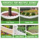 20Pcs Garden Edging Border Landscape Edging Lawn Garden Fence Decorative Landscape Border 20Ft Length Landscaping with 20 Pcs Stakes for Lawn Flower Bed Yard White