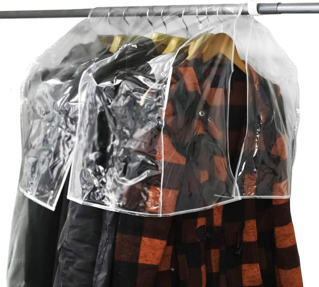 LAMINET C24 Clear 24" Shoulder Coverette-Protect Your Clothes from Dust and Contaminants Plastic Closet Rod Cover LAMINET C24 Clear 24" Shoulder Coverette-Protect Your Clothes from Dust and Contaminants Plastic Closet Rod Cover
