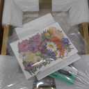 Twodays Birth Flower Mother's Day Craft Kit for Mom/Grandma - 33 Real Pressed Flowers Art DIY Set, With 8x10 Double Glass Frame & Tools, Unique Handmade Birthday Christmas Gift from Daughter (Natural)