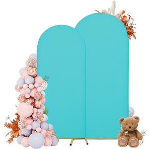 Arch Covers,Arch Backdrop Stand Fitted Cover for Wedding Birthday Party Ceremony Banquet Decoration(7.2FT&6FT,Sky Blue,Cover Only)