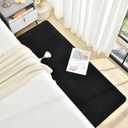 Soft Runner Rugs for Bedroom 2x6, Non Slip Runners for Hallway Kitchen Laundry Dorm Washable, Minimalist Low Pile Long Rugs for Boys Men Girls Kids, Black