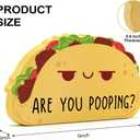 2 x Funny Bathroom Sign Christmas Bathroom Decor Are You Pooping Signs Desk Accessories Decorations Indoor for Toilet Bathroom Shelves 5 X 3 Inch