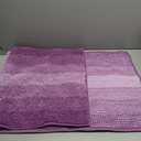 Gibelle Long Bathroom Rugs, Luxury Chenille Bath Mat, Small Non Slip Shower Rug and Bath Room Floor Mats, Machine Washable, Quick Dry Bathmat, Soft Cozy Plush Rug for Tub, 20" x 47", Purple