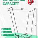Jayhalo Trash Bag Holder, Outdoor Metal Leaf Bag Holder Stand 30-45 Gal, Portable Garbage Bag Holder Frame for Garden Camping Portable Trash Can, Leaf Bag Holds Disposable Bags, Freestanding Design