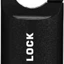 Smart Fingerprint Padlock, Biometric Thumbprint, Waterproof, Black, Suitable for Gym, Locker, Gates, Fence and Storage