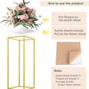 23.6inch 2 pcs Column Vases Gold Centerpieces for Table Metal Flower Stand Gold Wedding Centerpieces for Tables Party Floral Stands for Flowers