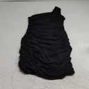 ANRABESS Women One Shoulder Ruched Bodycon Cocktail Dress 2025 Summer Sexy Sleeveless Formal Club Party Mini Dresses (Small, Black)