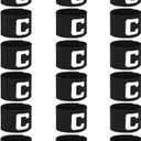 18 Pieces Soccer Captain Armband,Full Black Nylon Football Bands for Adult Youth,Elastic Adjustable Rugby Basketball Player Bands for Badges