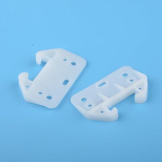Drawer Guide Bracket, 6 Pcs White Drawer Slides Guides Bracket Plastic Drawer Track Guides with Screws