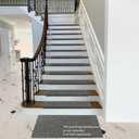Pure Era Bullnose Carpet Stair Treads Set Tape Free Non-Slip Indoor Stair Protectors Pet Friendly Rugs9.5" x 30"(14 Pieces,Grey Mini-Diamond Trellis)
