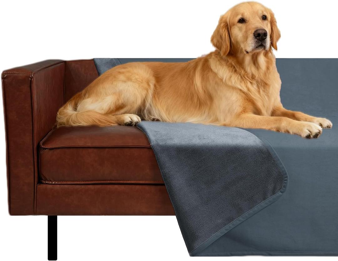 Ameritex Pet Bed Blanket Reversible 100% Waterproof Velvet Super Soft for Sofa and Bed, Size: 52x82 Inches