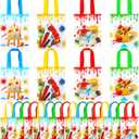Sweetude 24 Pcs Art Party Favors Bags Non Woven Paint Gift Bags with Handles Paint Splatter Party Decorations for Art Birthday Treat Goodies Baby Shower Supplies, 4 Styles, 7.87 x 9.84 in