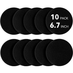 10 Pack Charcoal Filters for Compost Bucket, Compost Filters for Countertop Bin, Odor-Absorbing Activated Charcoal Replacement for Kitchen, Home Bucket Compost Bin Refill, 6.7 Inch