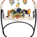 Fisher-Price Baby Bouncer Palm Paradise Jumperoo Activity Center with Music Lights Sounds and Developmental Toys