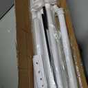 Floor to Ceiling Clothes Rack, Heavy-Duty Telescopic Garment Rack, 43122in Height & 3047in Width, 220lbs Total Load Capacity, 4-Pole, White